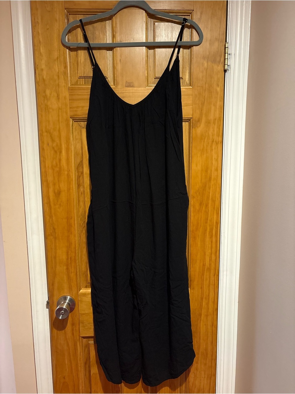 Black Spaghetti-Strap Jumpsuit